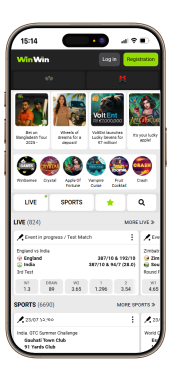 WinWin mobile homepage screenshot